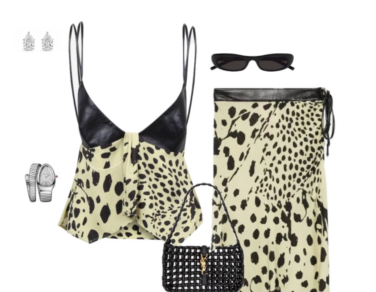 Leopard-print skirt and camisole edit