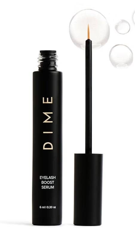 DIME Beauty Eyelash Boost Serum, black tube with applicator