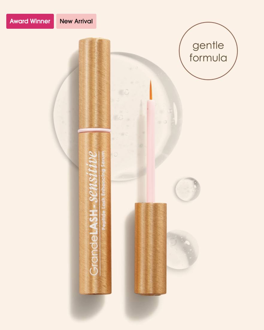 GrandeLASH-sensitive peptide lash enhancing serum, gold tube and applicator